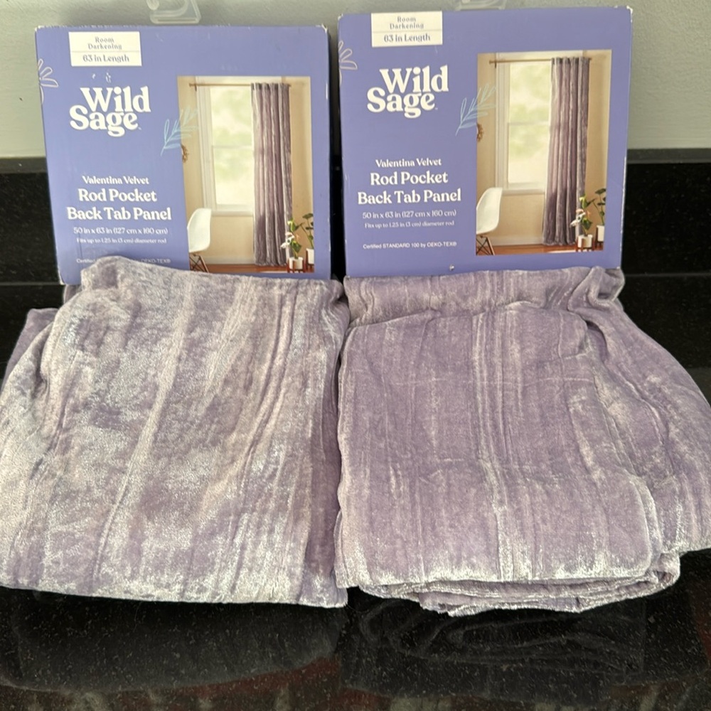 Purple velvet room darking curtains